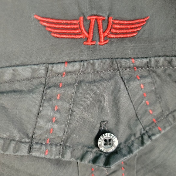 Affliction Black Premium Shirt Men's Size XL Black Embroidery Button Long Sleeve - Picture 4 of 11